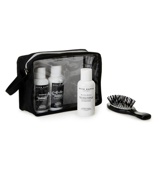 Acca Kappa White Moss Travel Set with Brush
